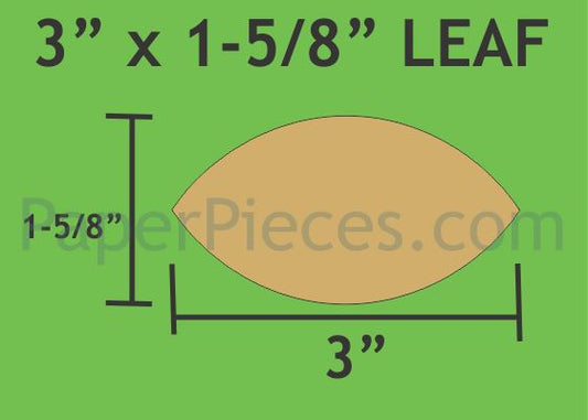 3" x 1-5/8" Leaf