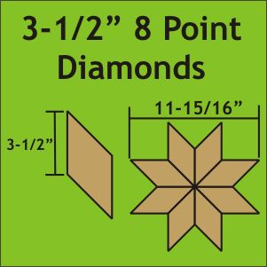 3-1/2" 8 Point Diamonds