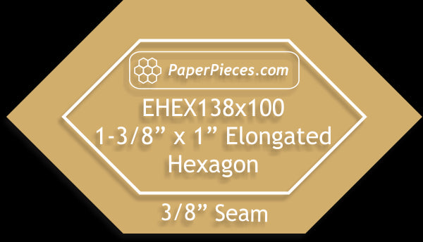 1-3/8" x 1" Elongated Hexagons
