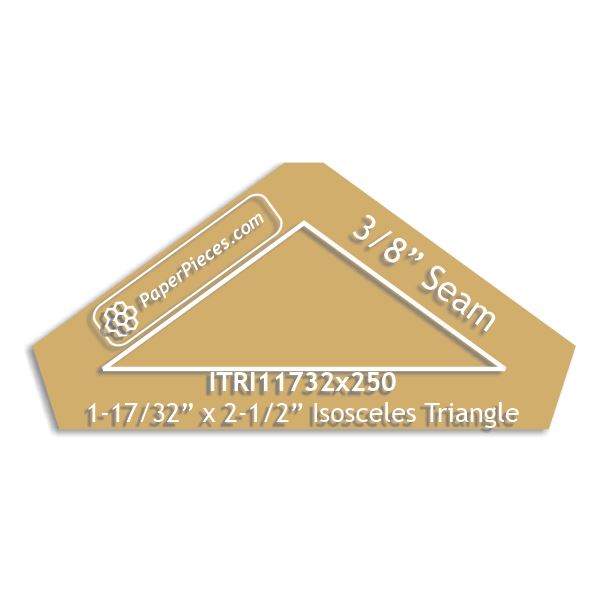 1-17/32" x 2-1/2" Isosceles Triangle