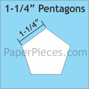 1-1/4" Pentagons