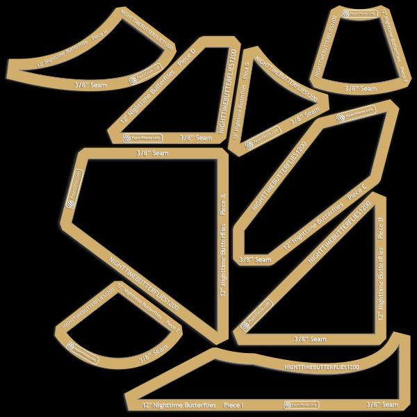 12" Nighttime Butterflies