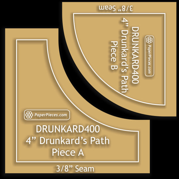 4" Drunkard's Path Block