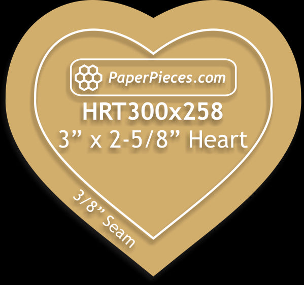 3" x 2-5/8" Hearts