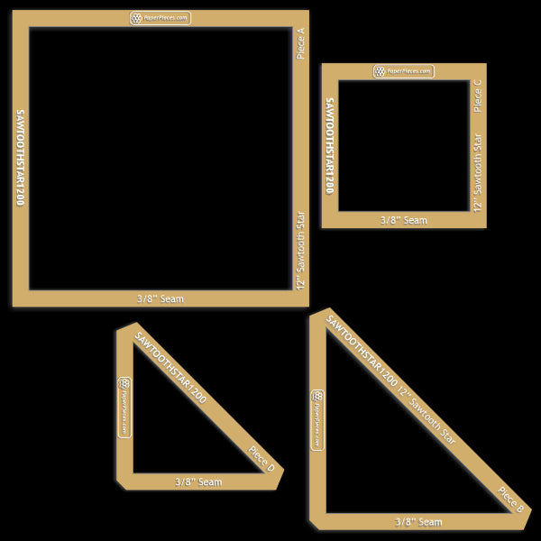 12" Sawtooth Star Block