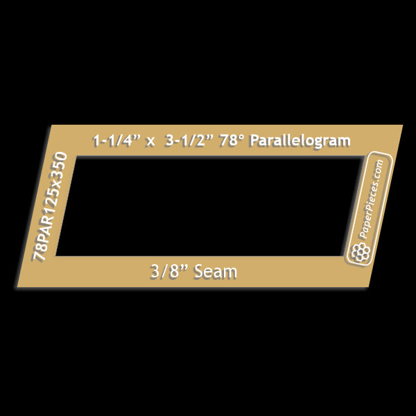 1-1/4" x 3-1/2" 78 Degree Parallelogram