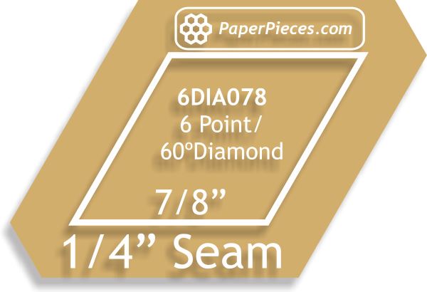 7/8" 6 Point-60 Degree Diamonds