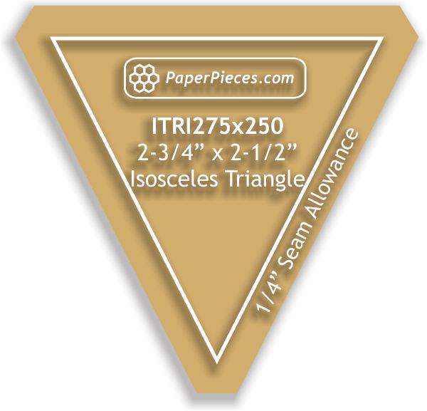2-3/4" x 2-1/2" Isosceles Triangles