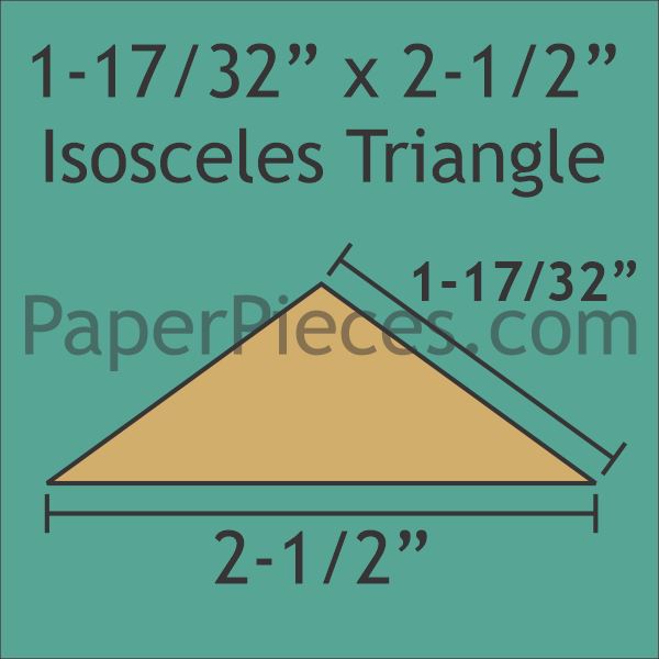 1-17/32" x 2-1/2" Isosceles Triangle