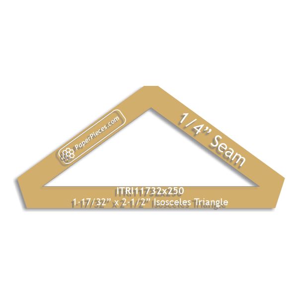 1-17/32" x 2-1/2" Isosceles Triangle