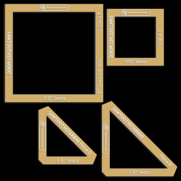 8" Sawtooth Star Block