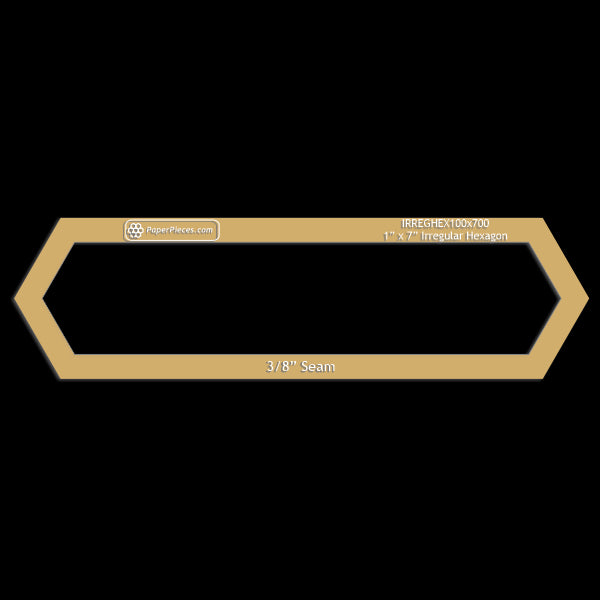 1" x 7" Irregular Hexagon