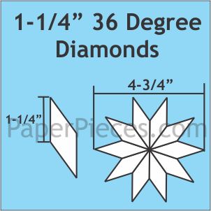 1-1/4" 36 Degree Diamonds