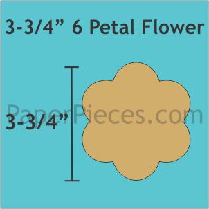3-3/4" 6 Petal Flowers