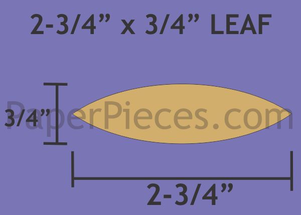 2-3/4" x 3/4" Leaf