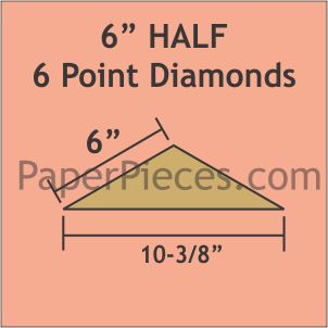 6" Half 6 Point Diamonds