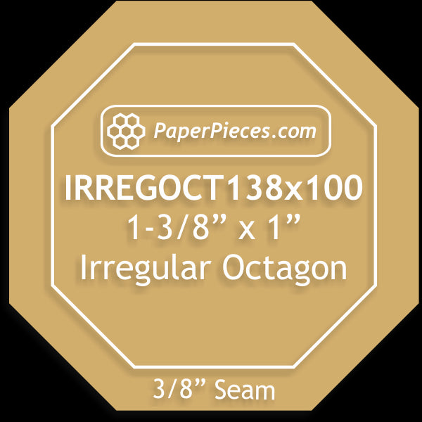 1-3/8" x 1" Irregular Octagons