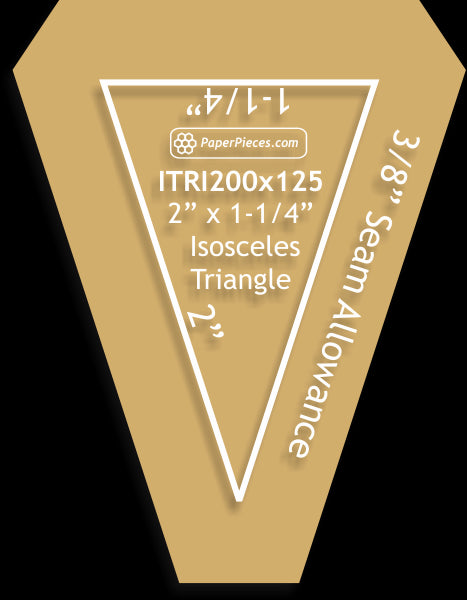 2" x 1-1/4"  Isosceles Triangles