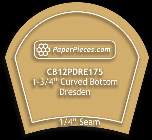 1-3/4" 12 Petal Curved Bottom Dresden