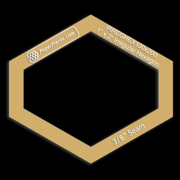 1" x 2" Irregular Hexagons