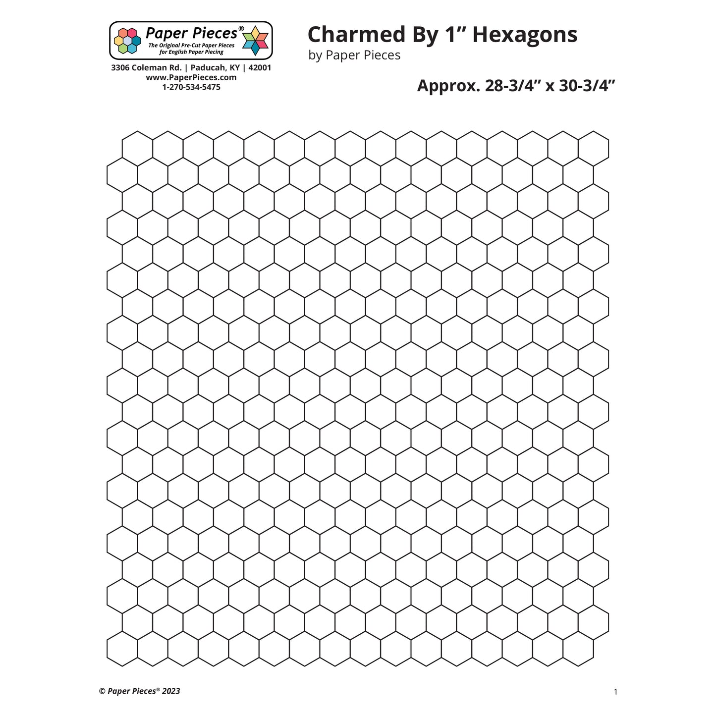 Charmed by 1" Hexagons (Free Download)