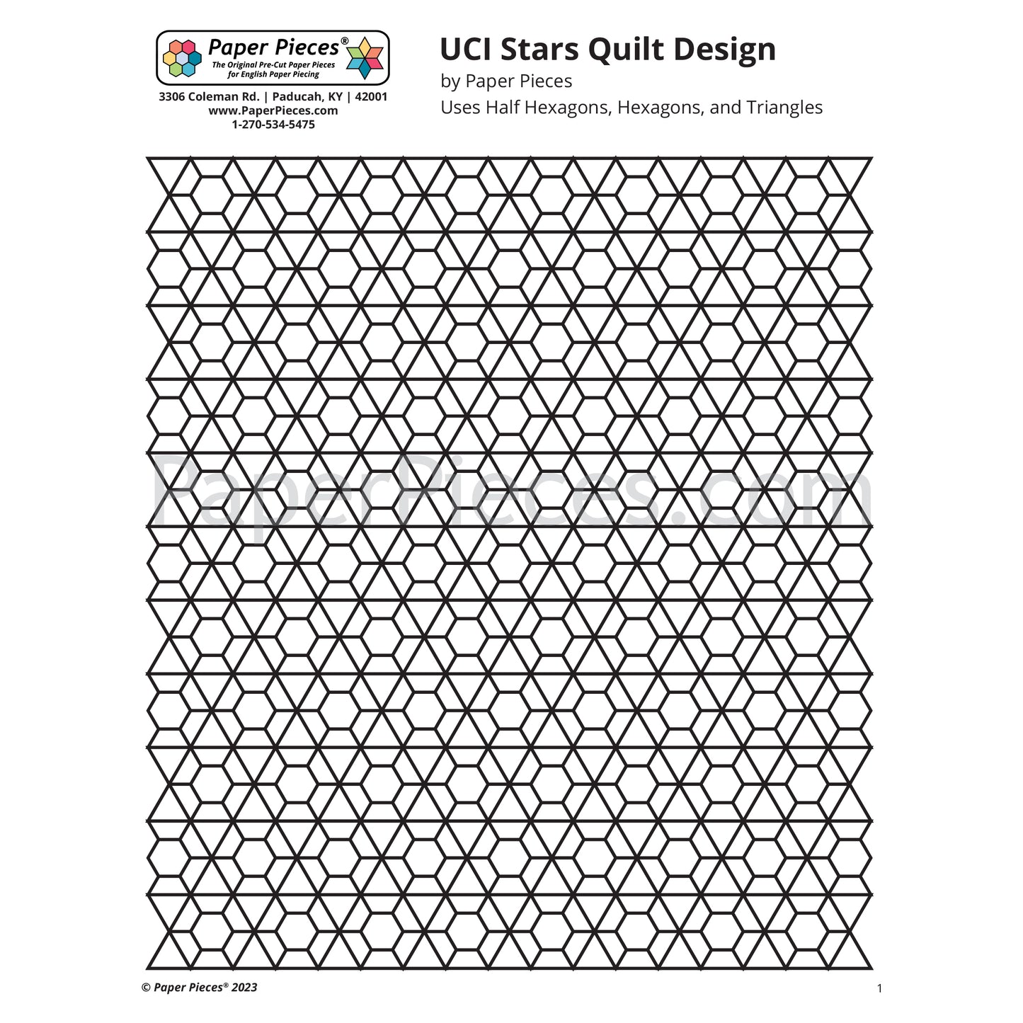 UCI Stars Design Sheet (FREE PDF Download)