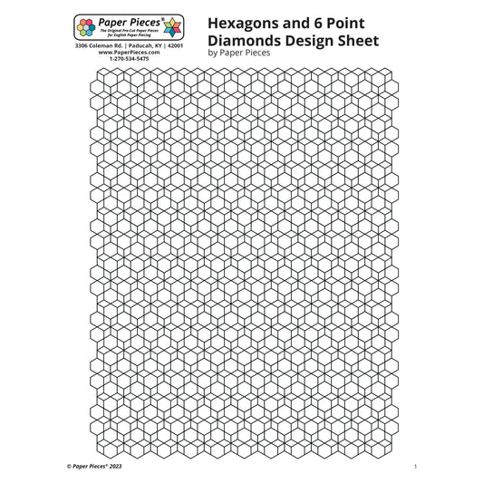 Hexagons and 6 Point Diamonds Design Sheet