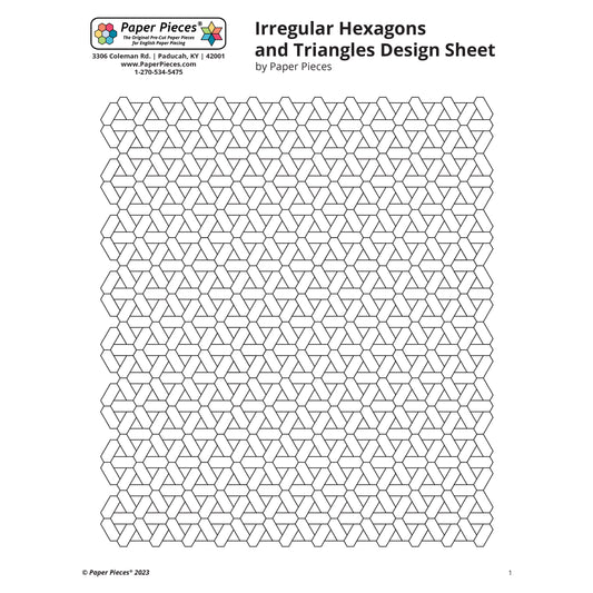 Irregular Hexagons and Triangles Design Sheet