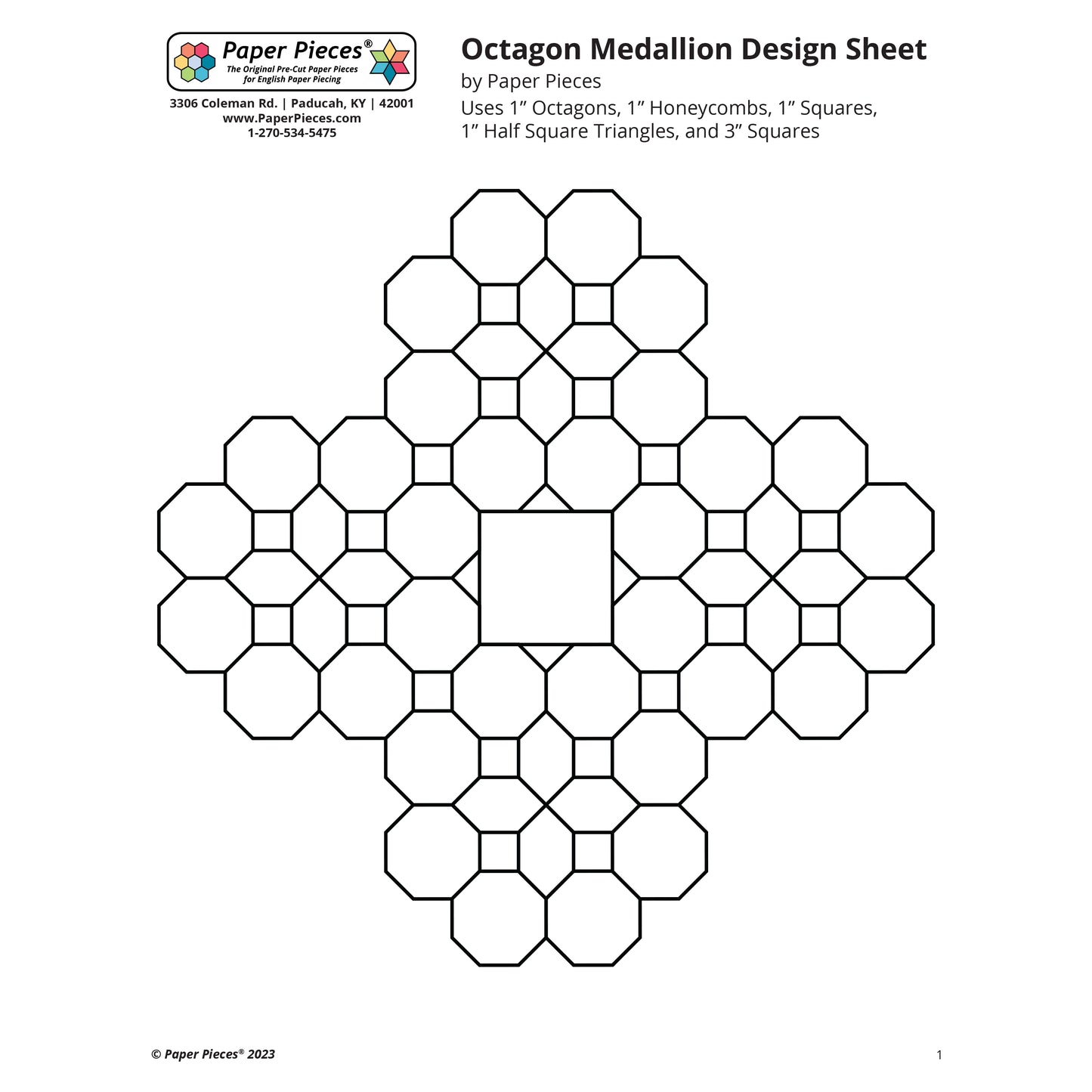 Octagon Medallion Design Sheet