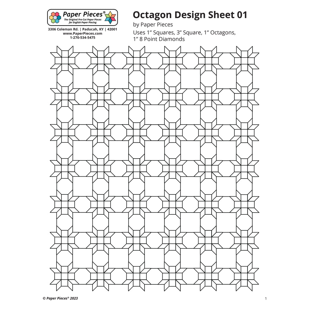 Octagon Design Sheet 01 – Paper Pieces