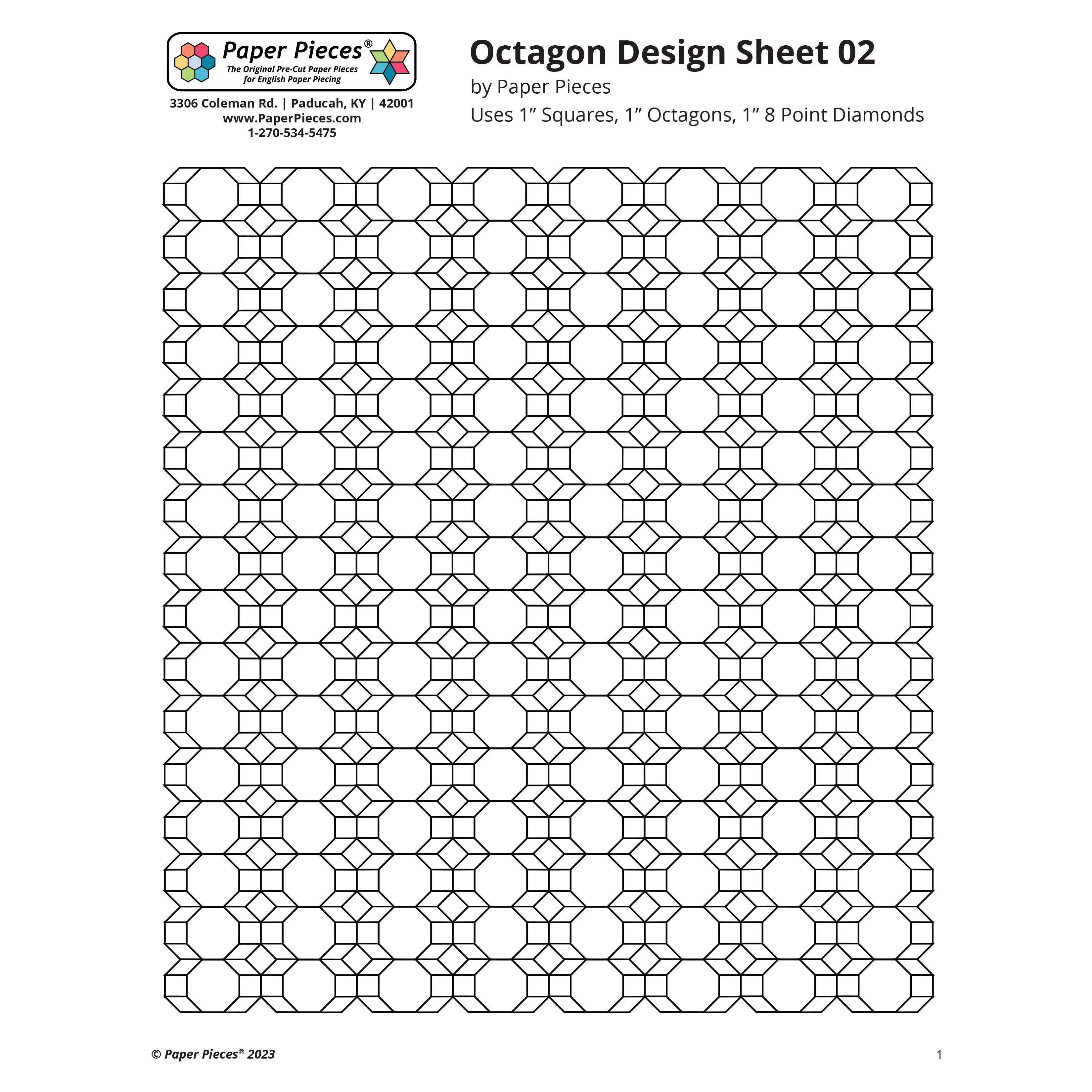 Octagon Design Sheet 02 – Paper Pieces