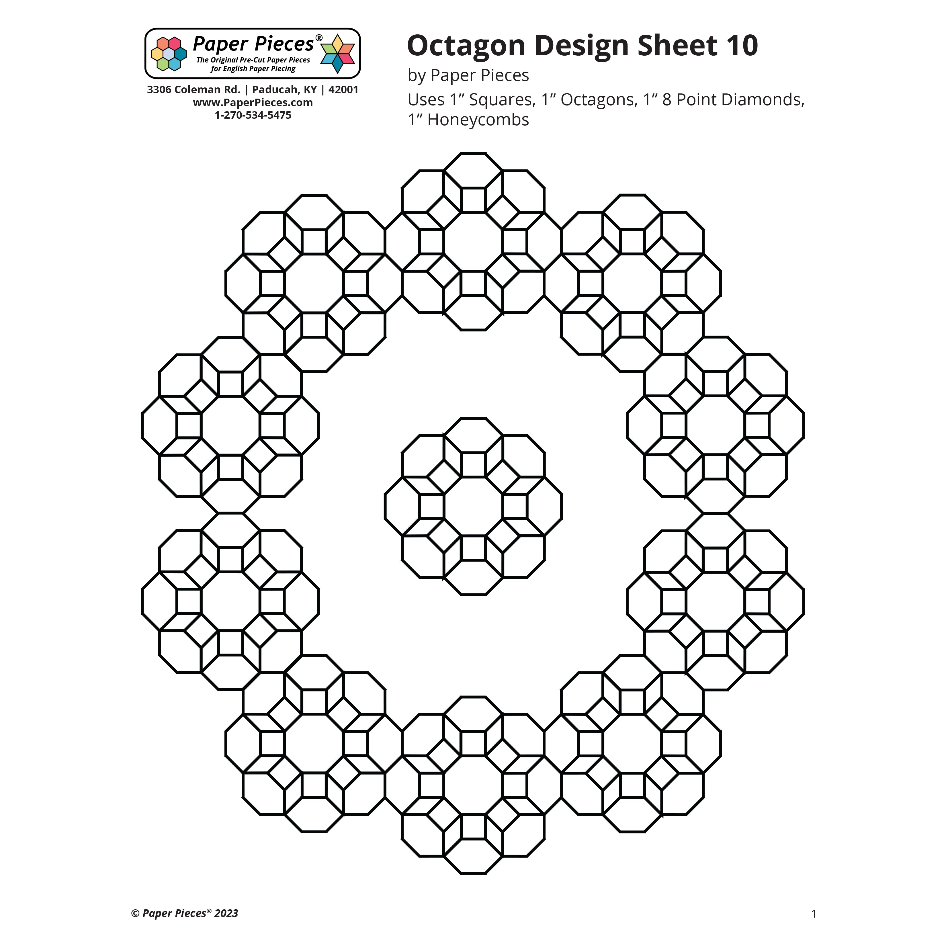 Octagon Design Sheet 10 – Paper Pieces
