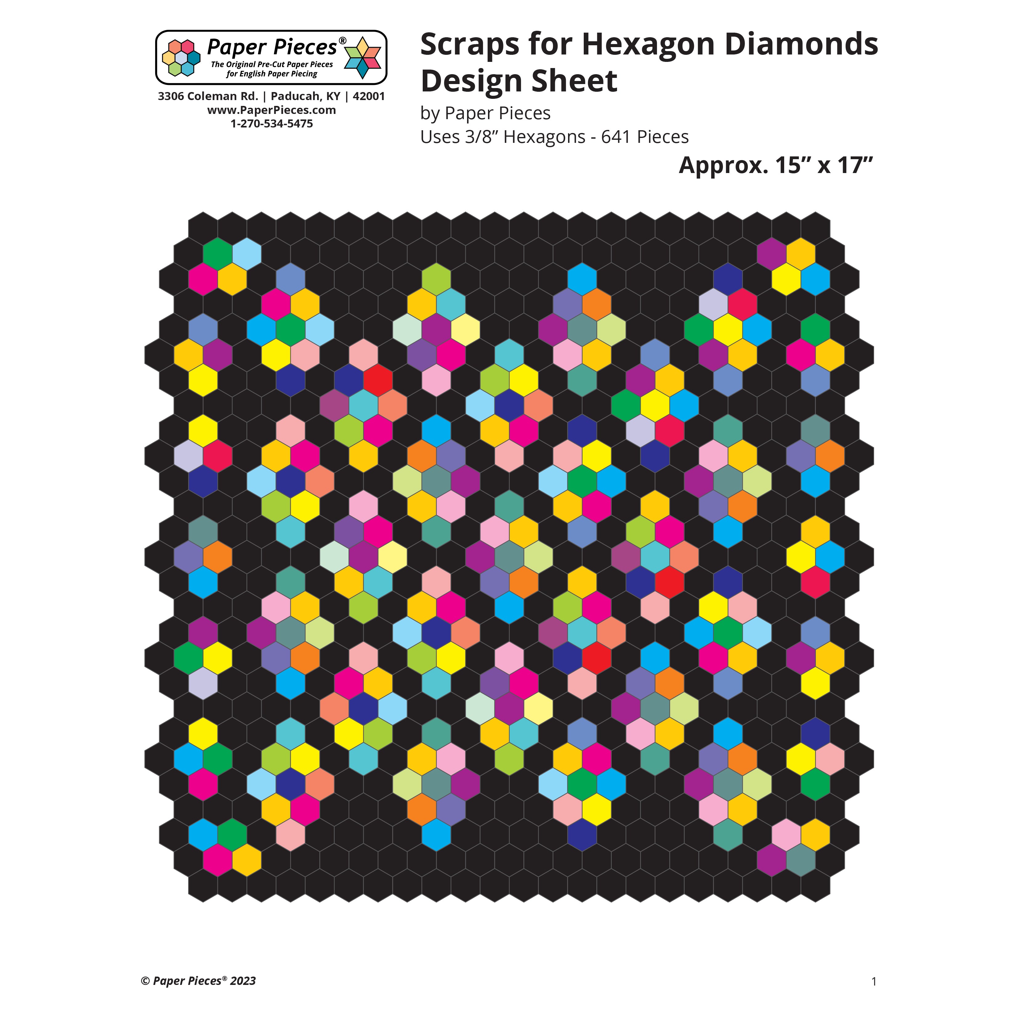 Vmm Hexagon Assignment.pdf Scraps for Hexagon Diamonds Design Sheet (Free PDF Download) – Paper Pieces