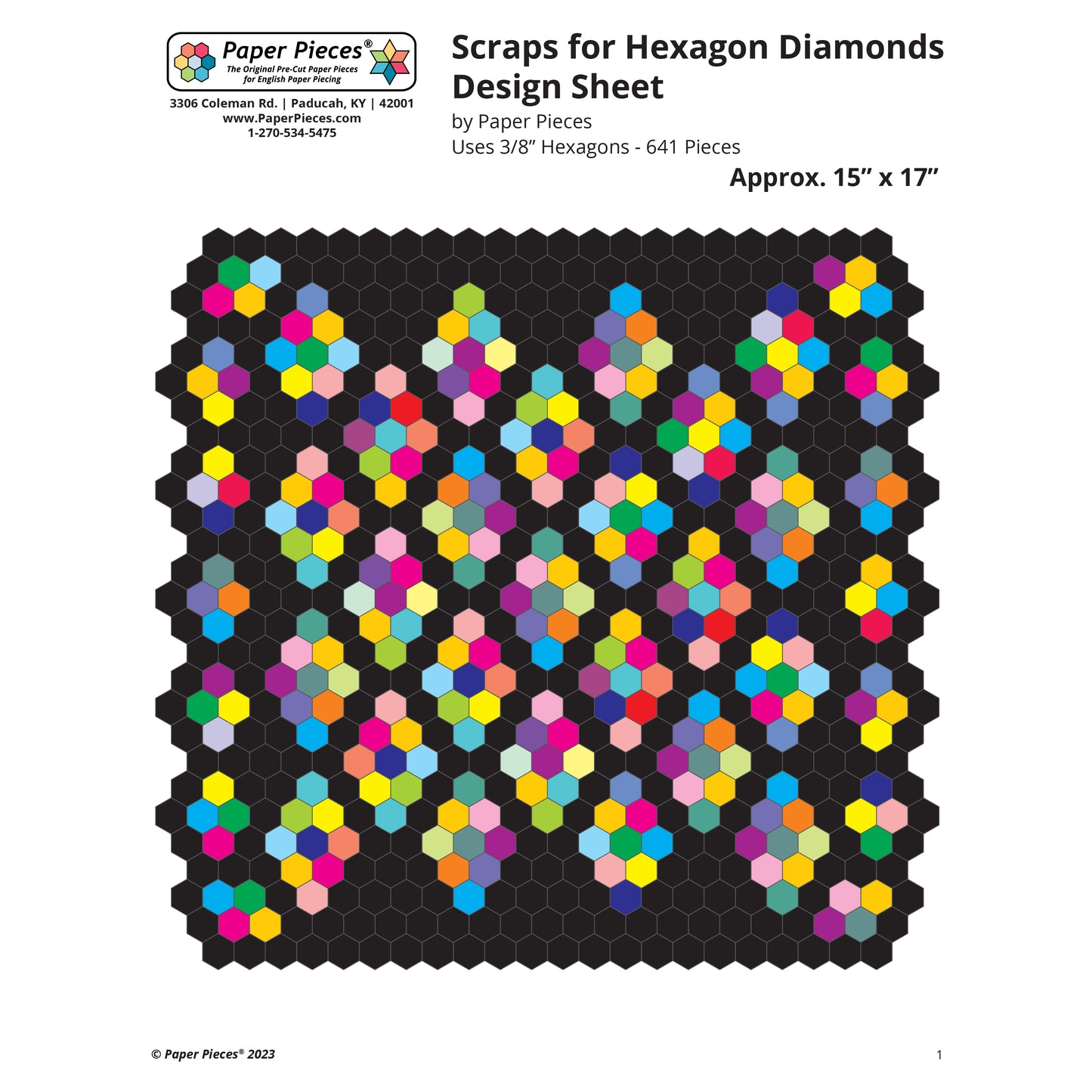 Scraps for Hexagon Diamonds Design Sheet (Free PDF Download)