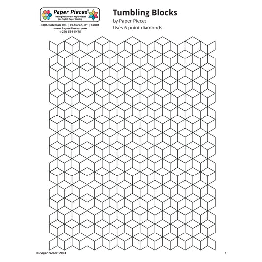 Tumbling Blocks Design Sheet (Free PDF Download)