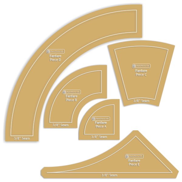 PRE-ORDER: Contrast Fanfare by Kaffe Fassett and Paper Pieces® Bundle | FREE Acrylic Template Set