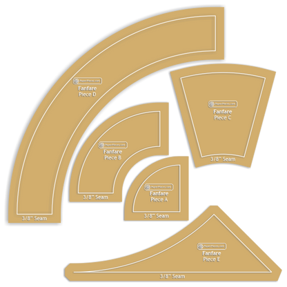 PRE-ORDER: Contrast Fanfare by Kaffe Fassett and Paper Pieces® Bundle | FREE Acrylic Template Set