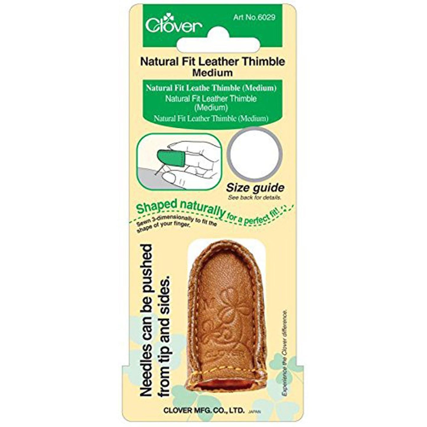 Natural Fit Leather Thimble- Medium
