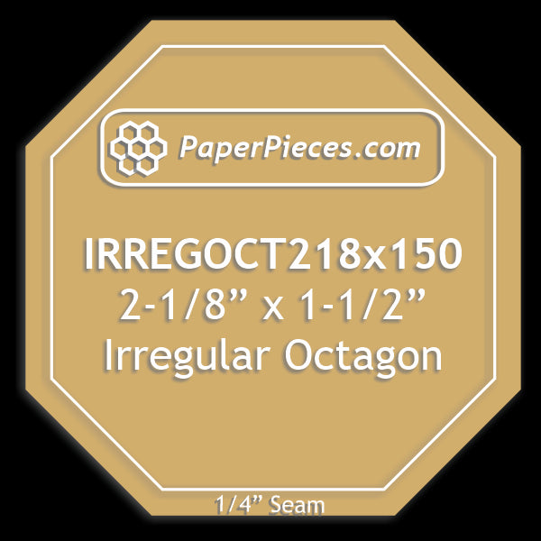 2-1/8" x 1-1/2"  Irregular Octagon