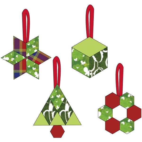 Christmas Ornaments by Paper Pieces
