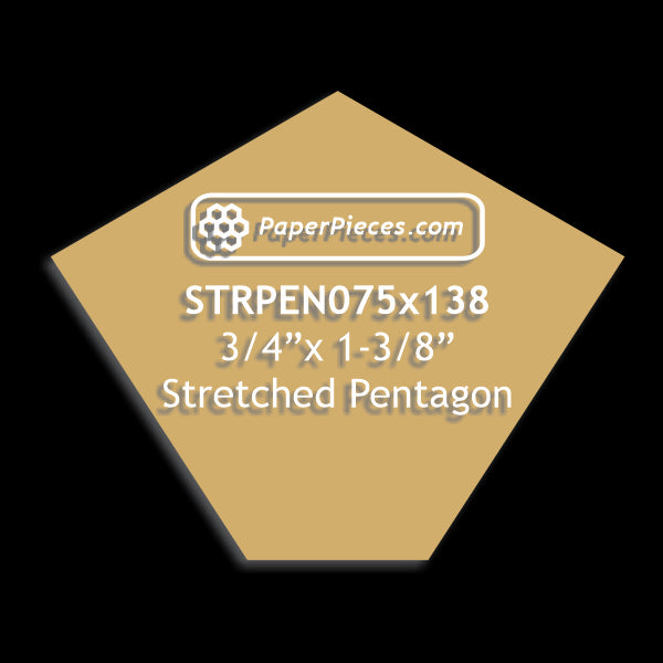 3/4" x 1-3/8" Stretched Pentagon