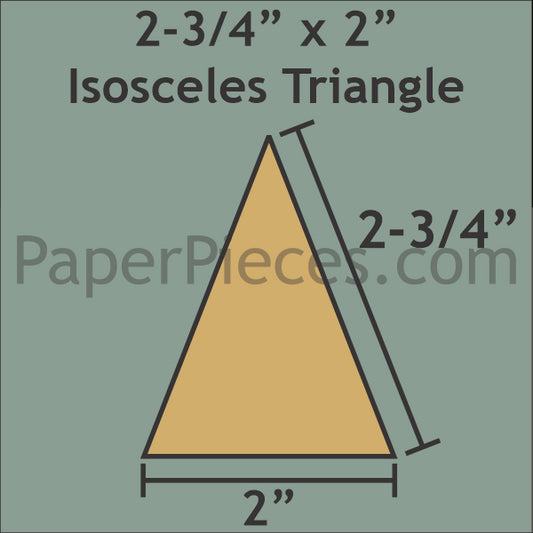 2-3/4" x 2" Isosceles Triangle