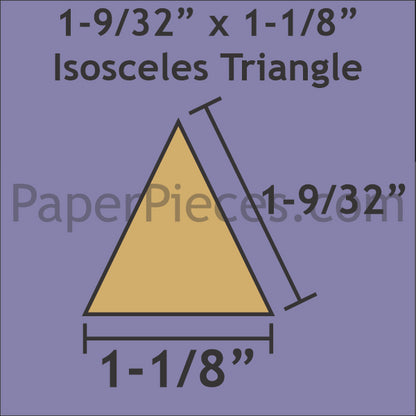 1-9/32" x 1-1/8" Isosceles Triangle