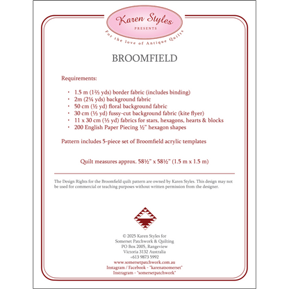 Broomfield by Karen Styles of Somerset Patchwork