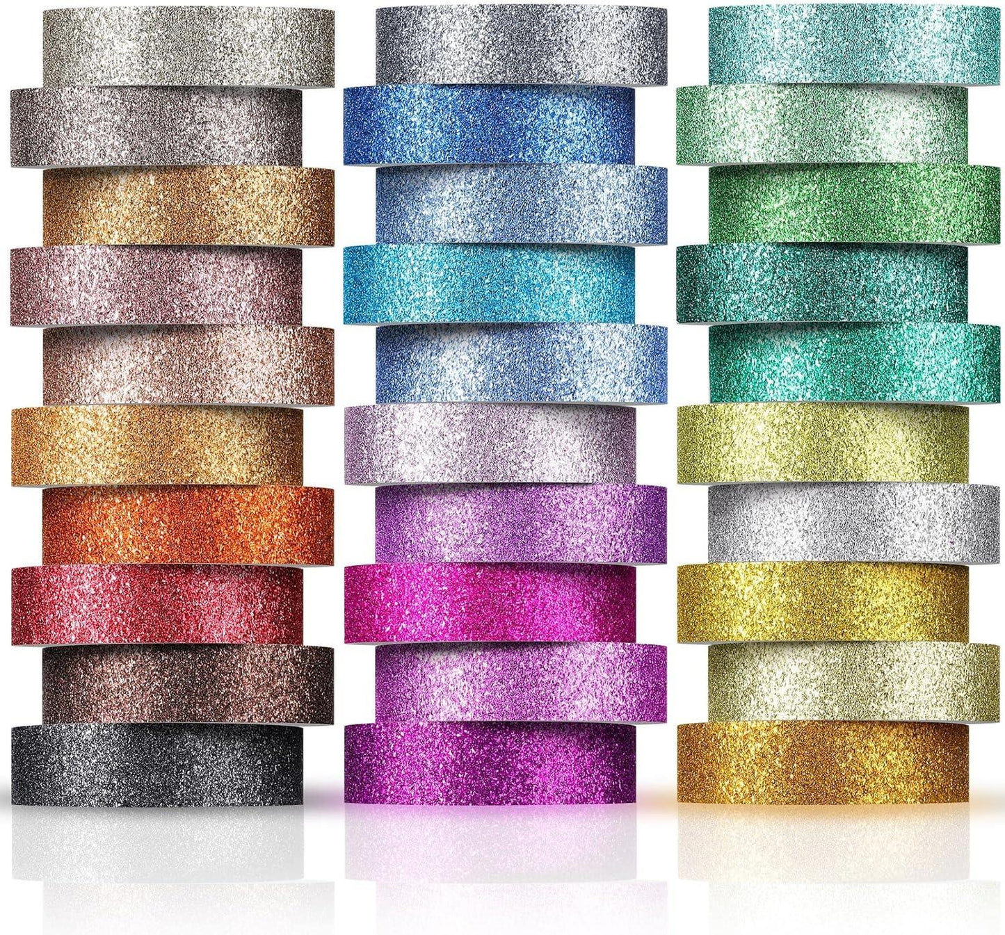 Assorted Glitter Washi Tape: 3/8"