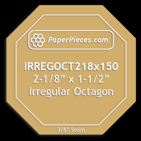 2-1/8" x 1-1/2"  Irregular Octagon