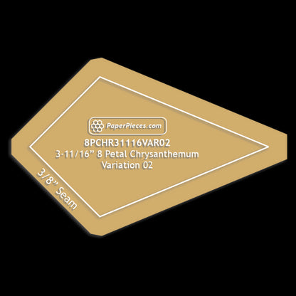 3-11/16" 8 Petal Chrysanthemum Variation 02