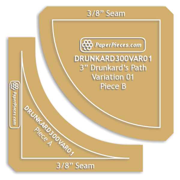 3" Drunkard's Path Variation 01