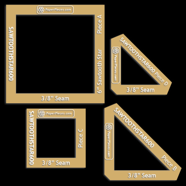 6" Sawtooth Star Block