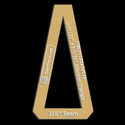 3-11/32 x 1-5/16" Isosceles Triangle
